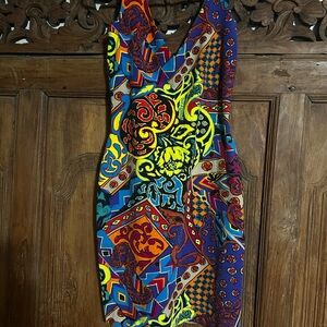 Betsey Johnson 1980s Vintage Mini Bodicon Dress Punk Label Size M